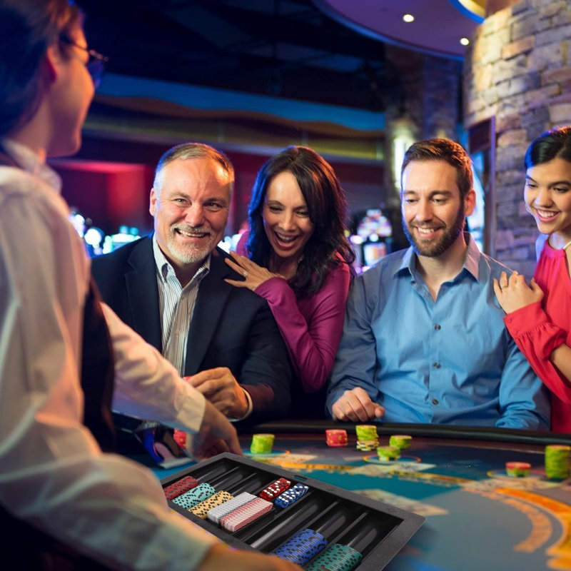 GSE Games & Sports Expert Casino Poker Table Plastic Chip Trays, Las